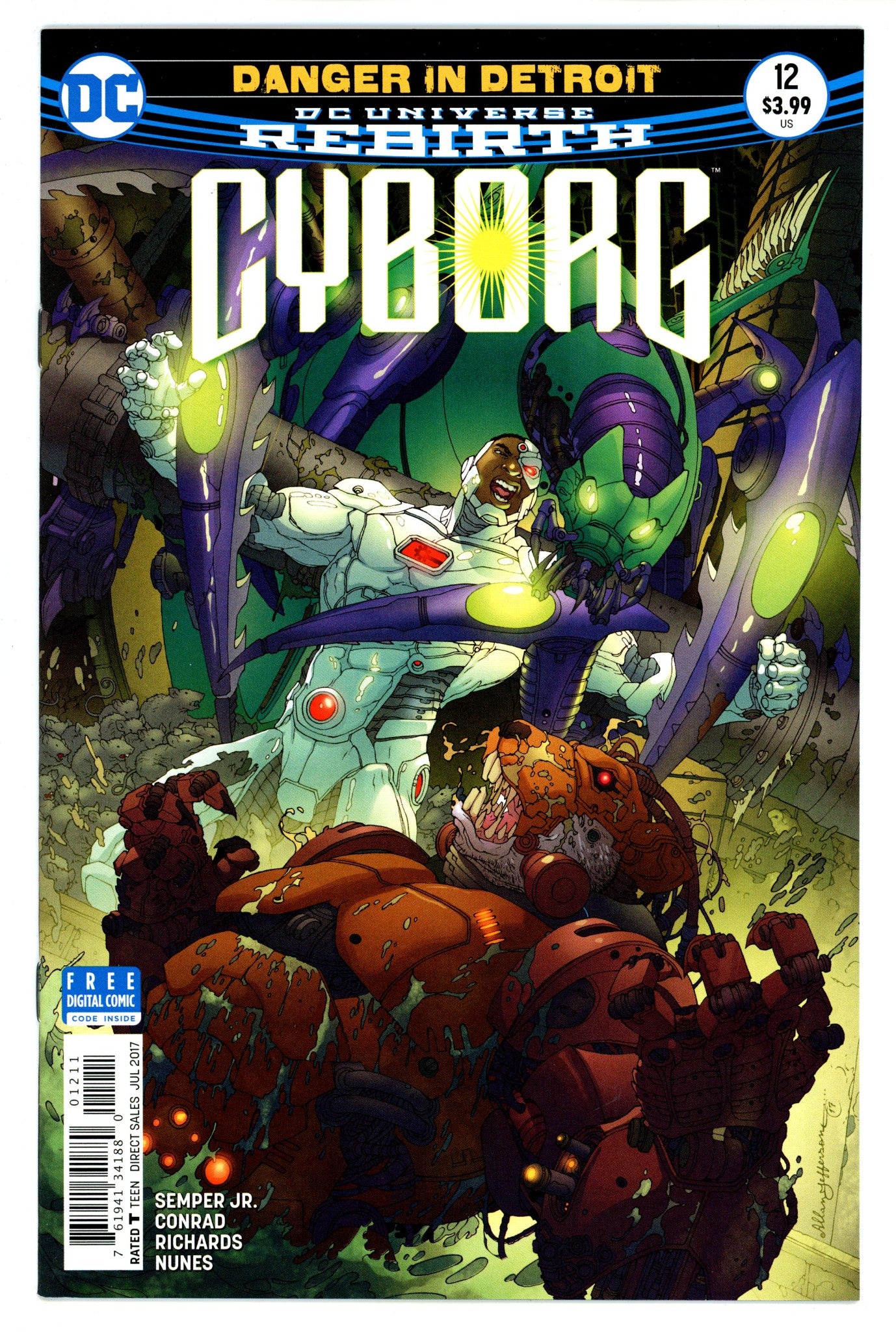 Cyborg Vol 2 11 High Grade (2017) D'Anda Variant 