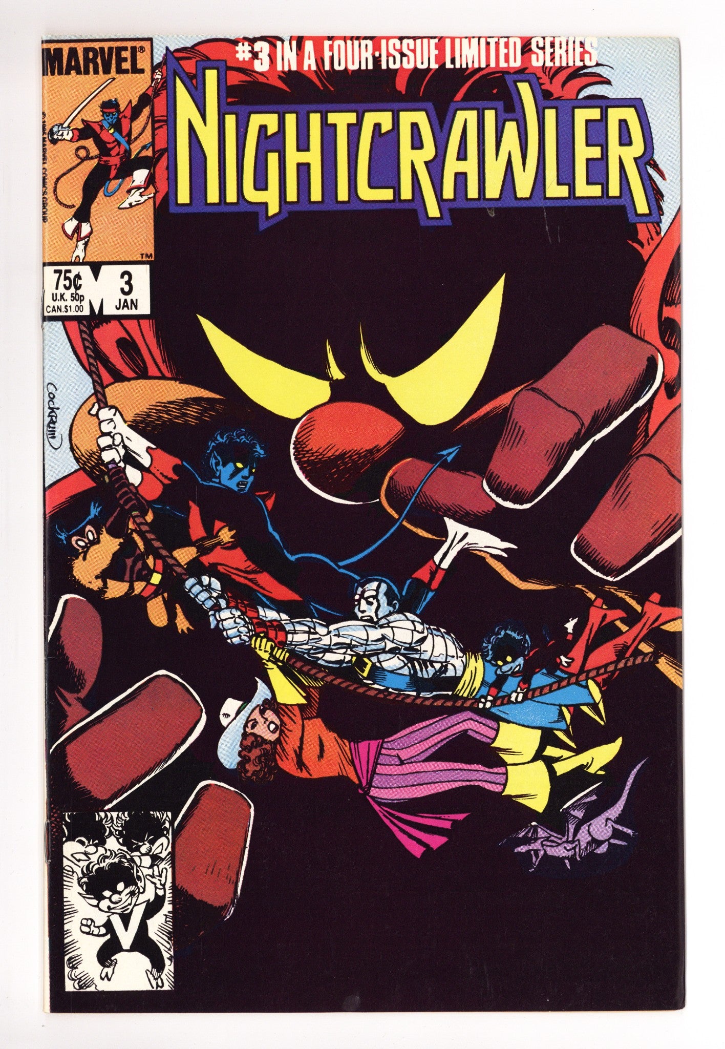 Nightcrawler Vol 1 3 Mid Grade (1986) 
