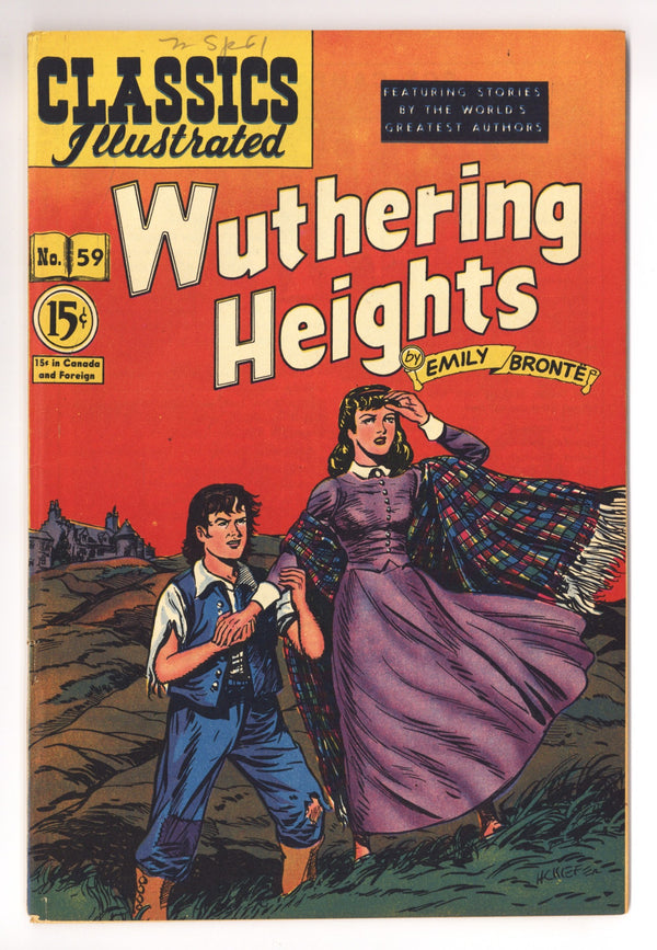 Classics Illustrated 59 HRN62 FN+ (6.5) Apparent, Cover Detached. Wuthering Heights (1949) Canadian Edition