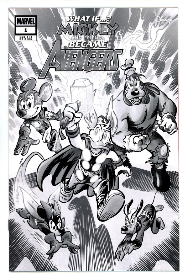 What If Mickey & Friends Became Avengers 1 Pastrovicchio B&W Incentive Variant NM- (2025)