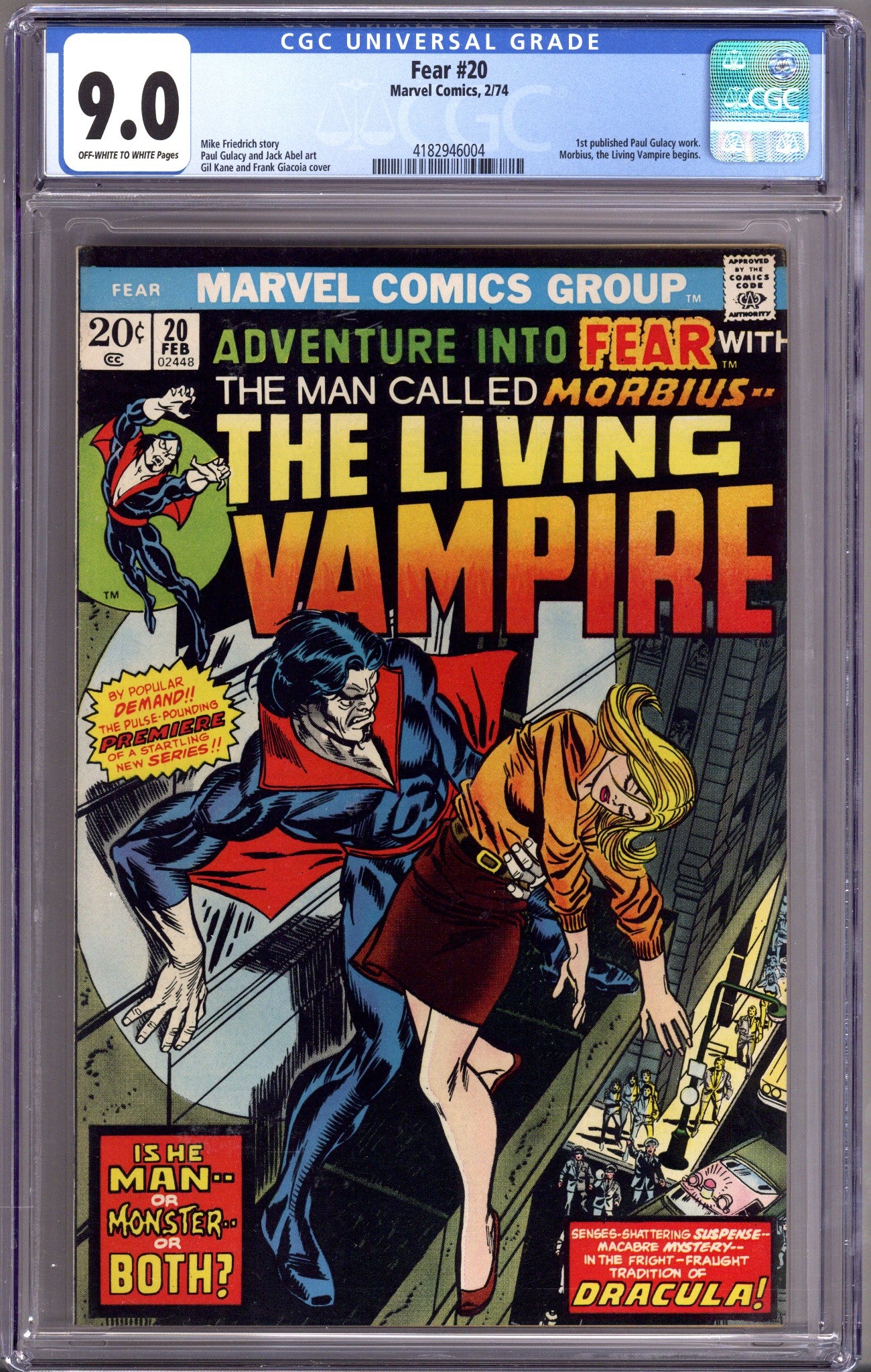 Fear 20 CGC 9.0 (VF/NM) (1974) 