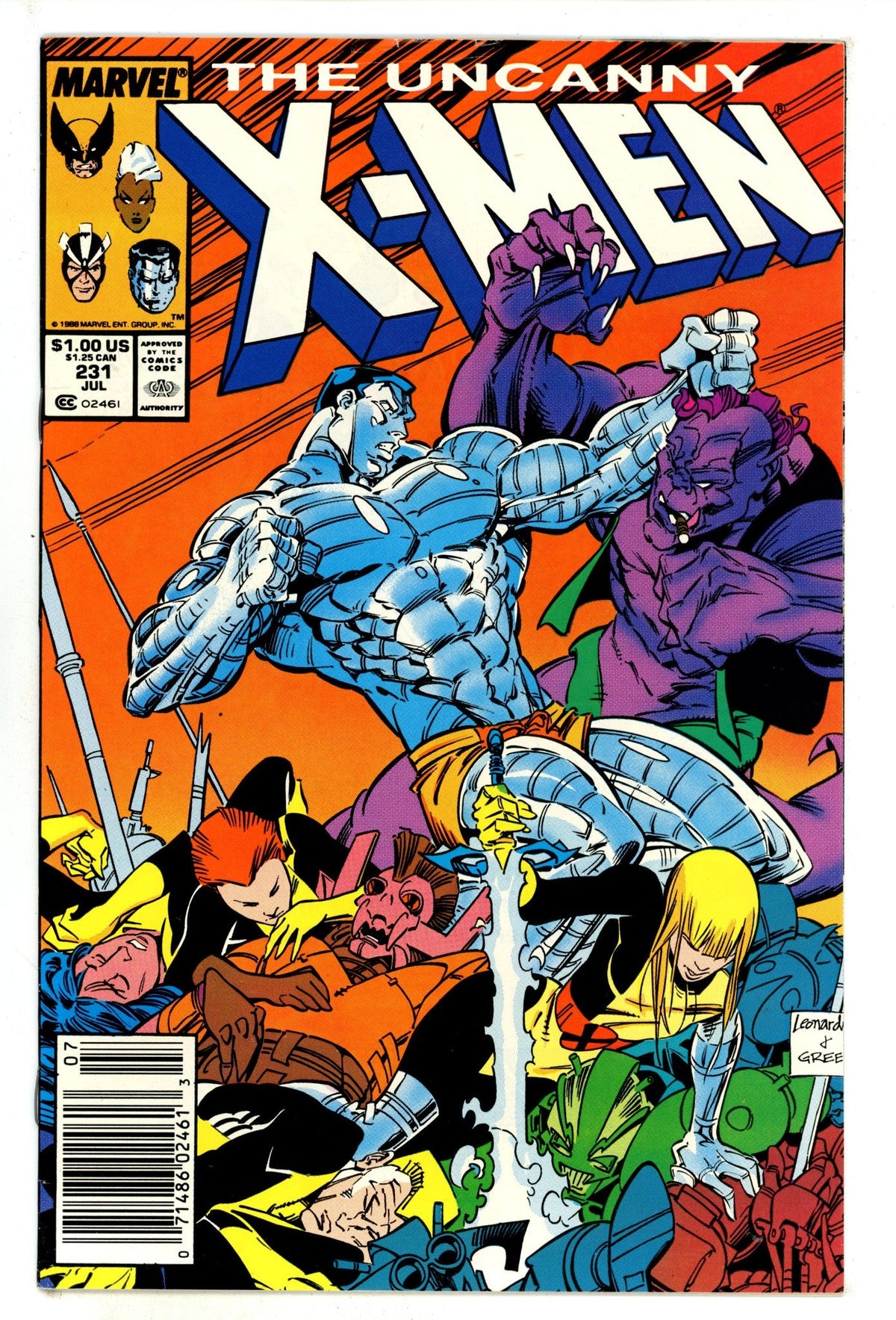 The Uncanny X-Men Vol 1 231  Mid Grade   (1988)   Newsstand