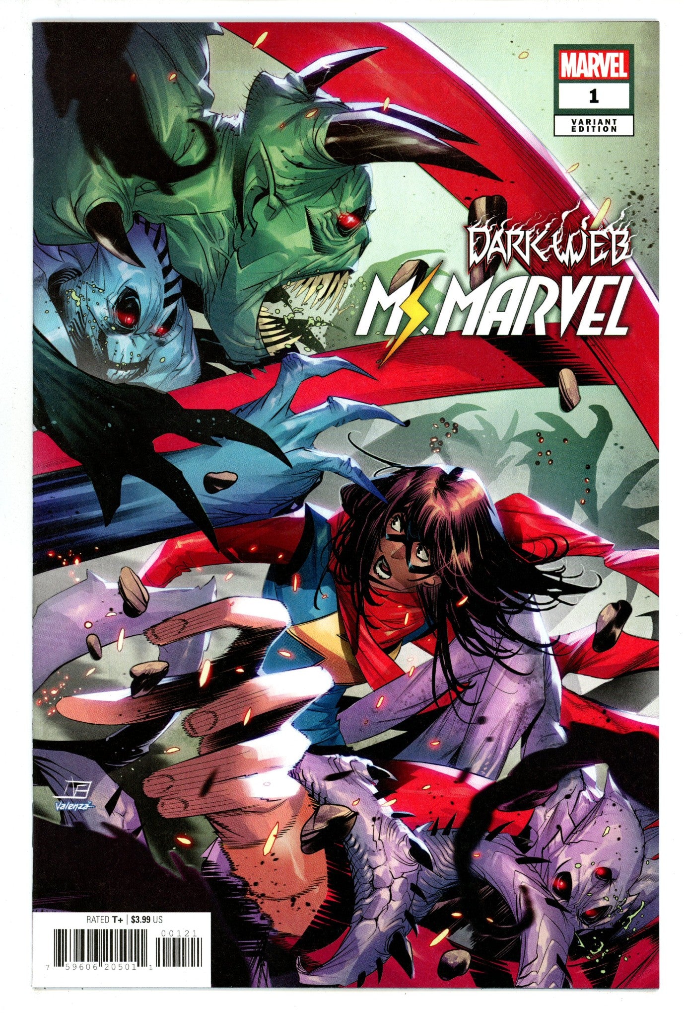 Dark Web: Ms. Marvel 1 High Grade (2023) Vicentini Variant 