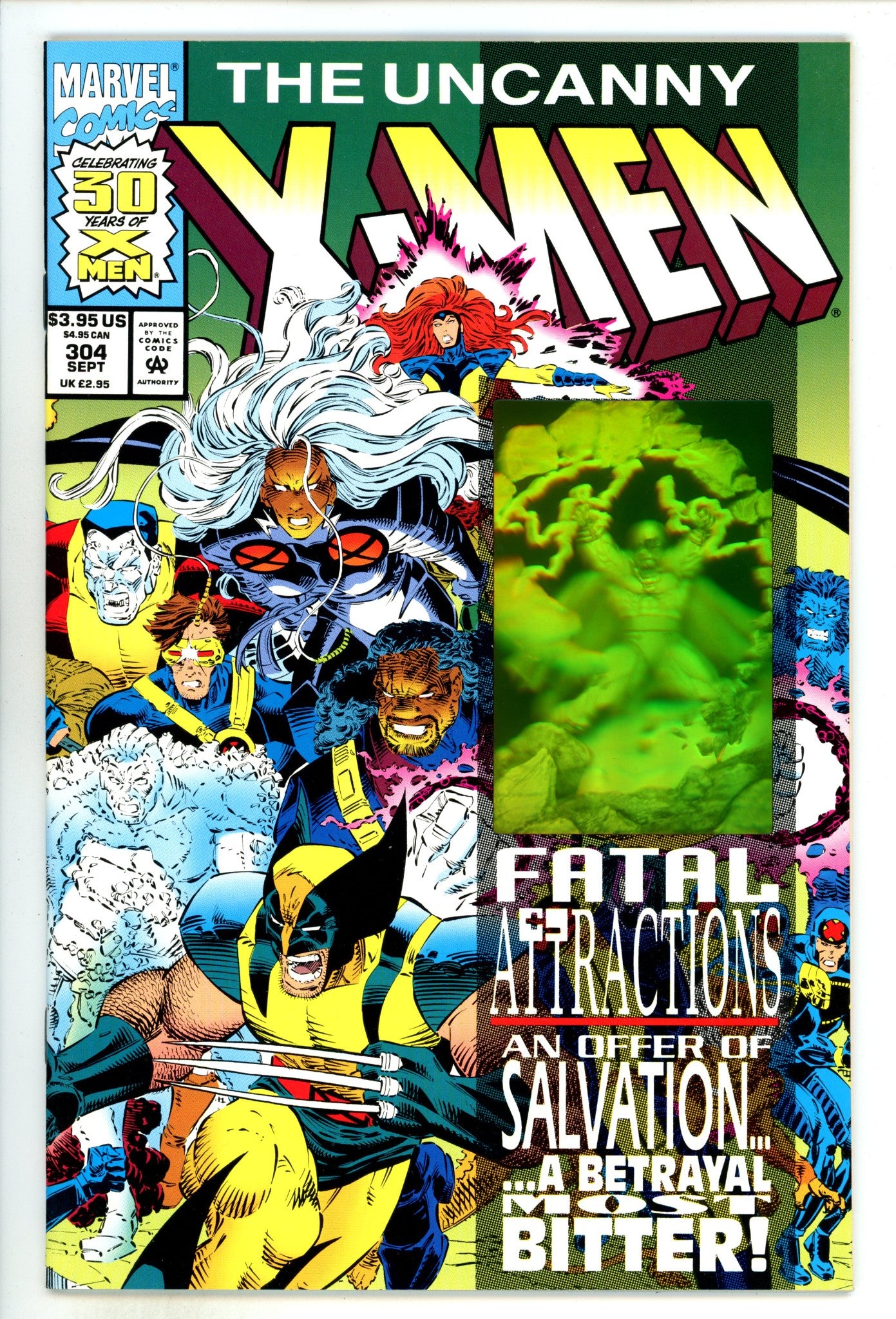 The Uncanny X-Men Vol 1 304  High Grade  (1993)  