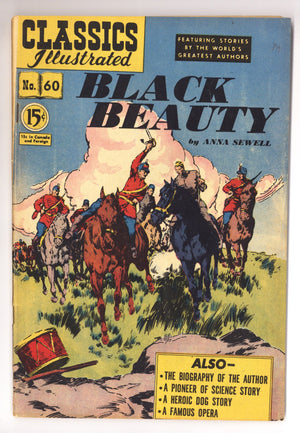 Classics Illustrated 60 HRN62 GD/VG (3.0) Black Beauty (1949) Canadian Edition