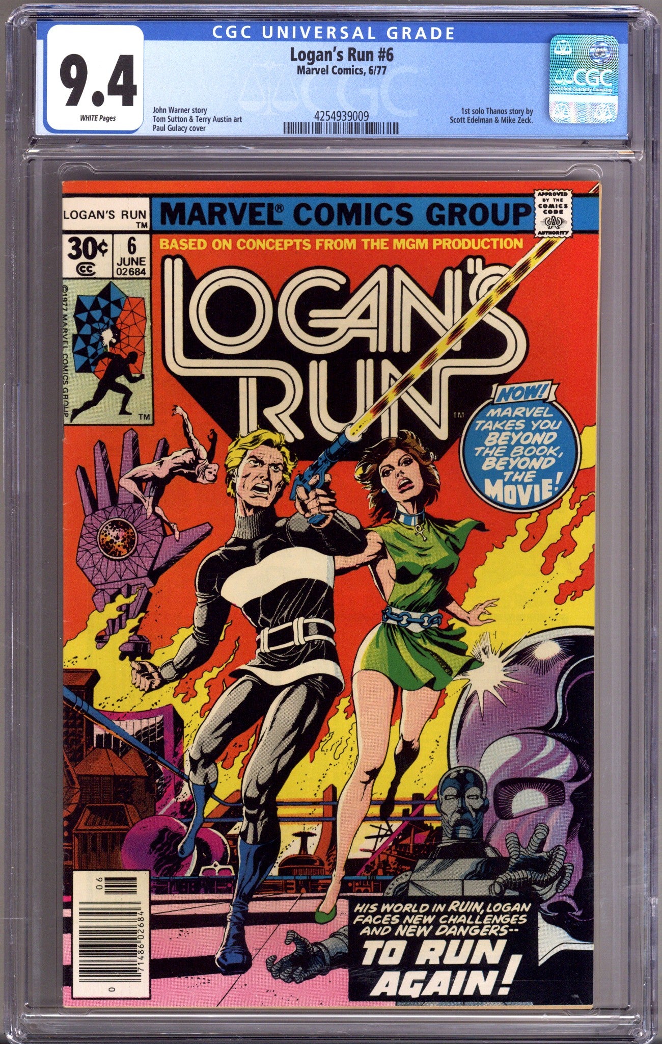 Logan's Run Vol 1 6 CGC 9.4 (NM) (1977) 
