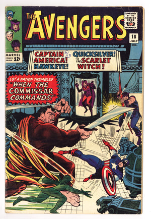 The Avengers Vol 1 18 VG+ (4.5) (1965)