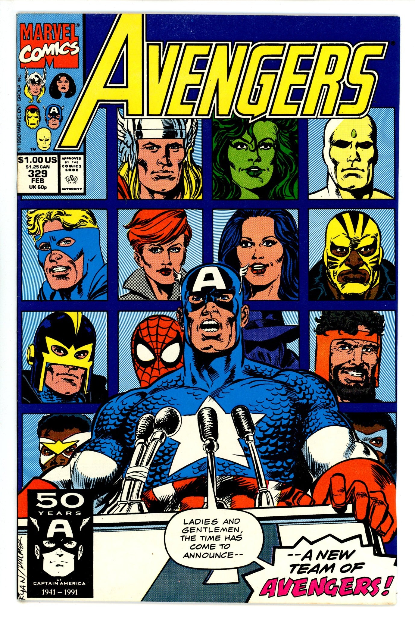 The Avengers Vol 1 329 (1991)