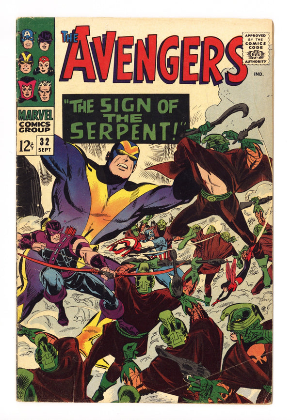 The Avengers Vol 1 32 VG (4.0) (1966)