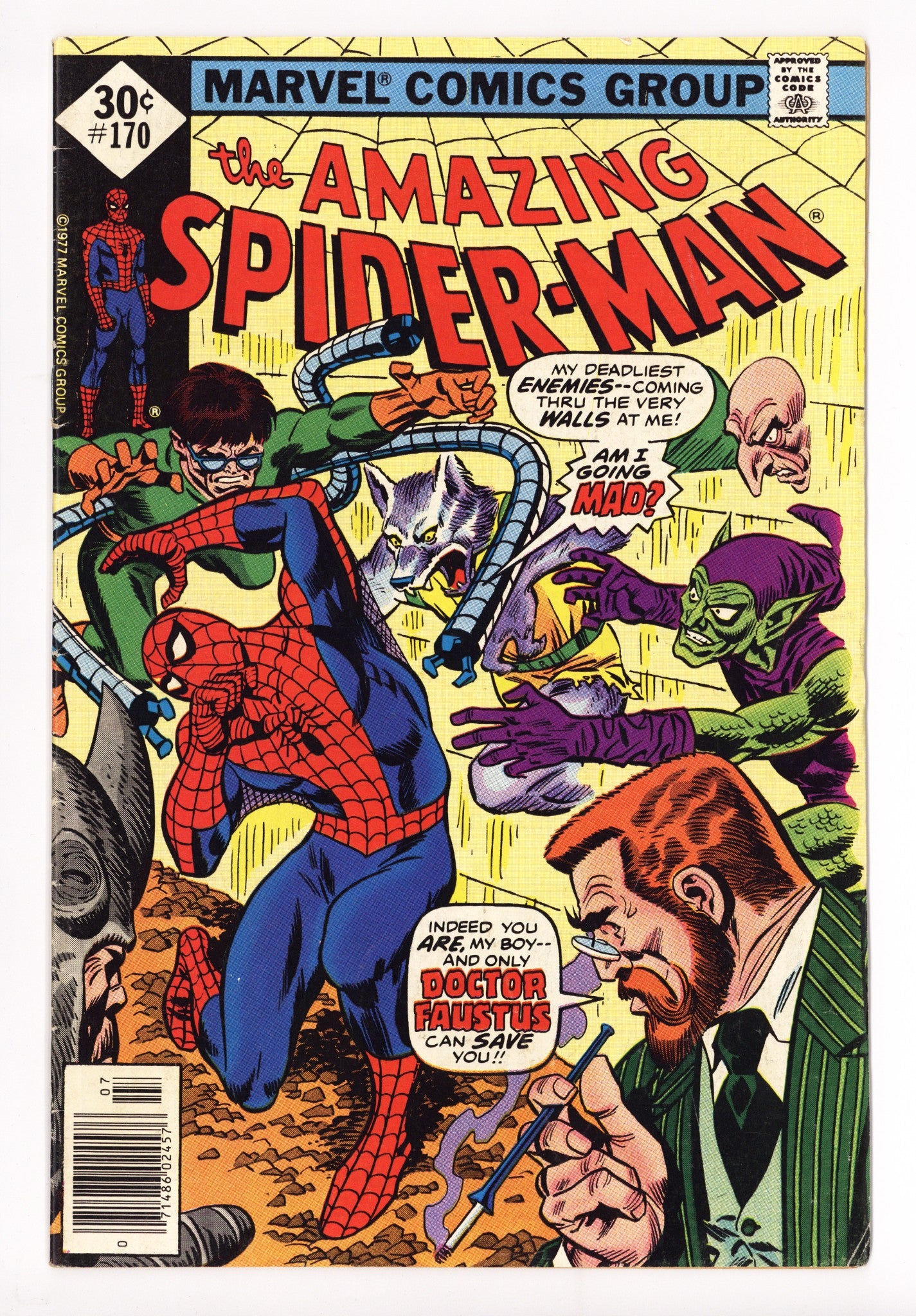 The Amazing Spider-Man Vol 1 170 VG+ (4.5) Whitman (1977) 