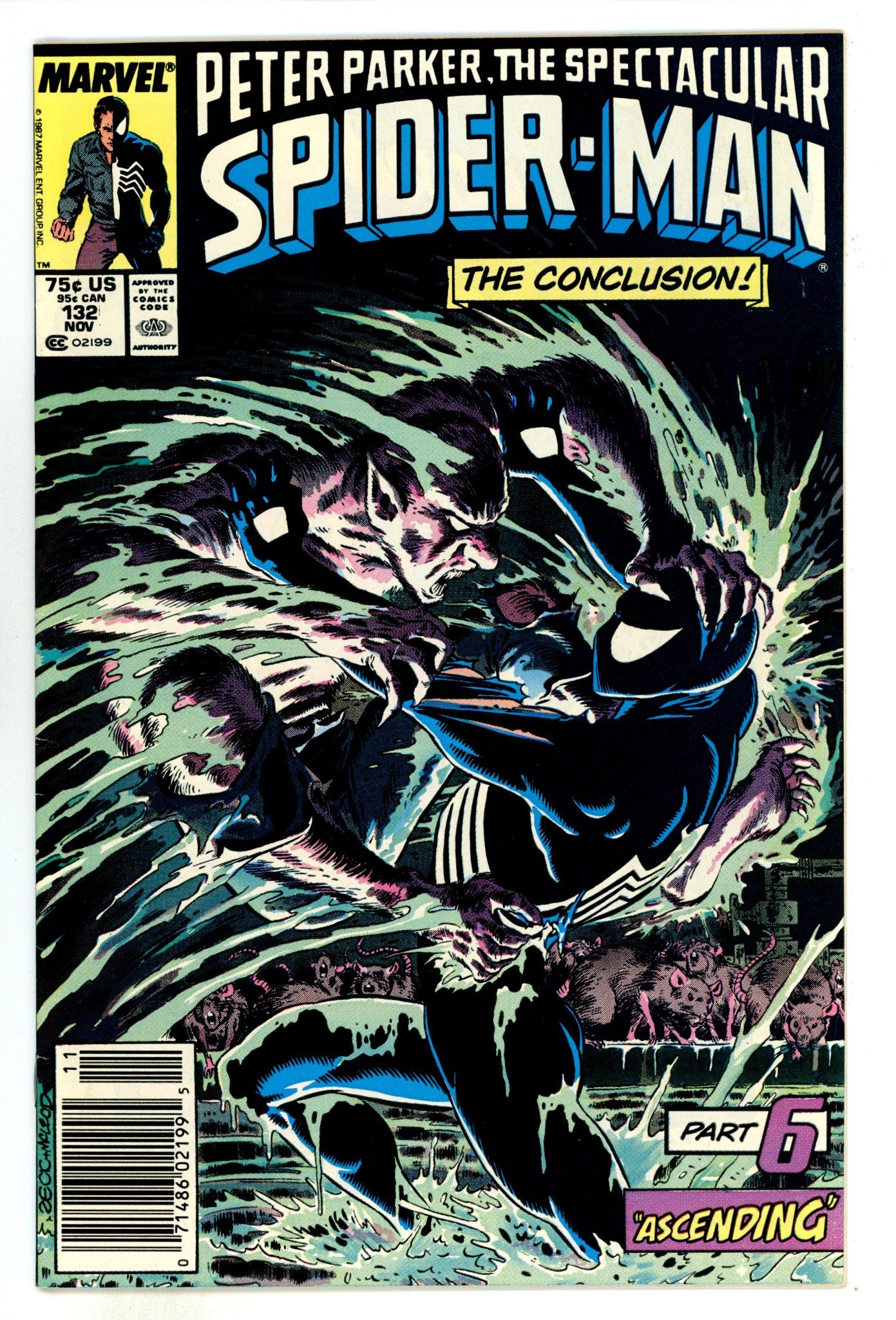 The Spectacular Spider-Man Vol 1 132 VF- (7.5) (1987) Newsstand 
