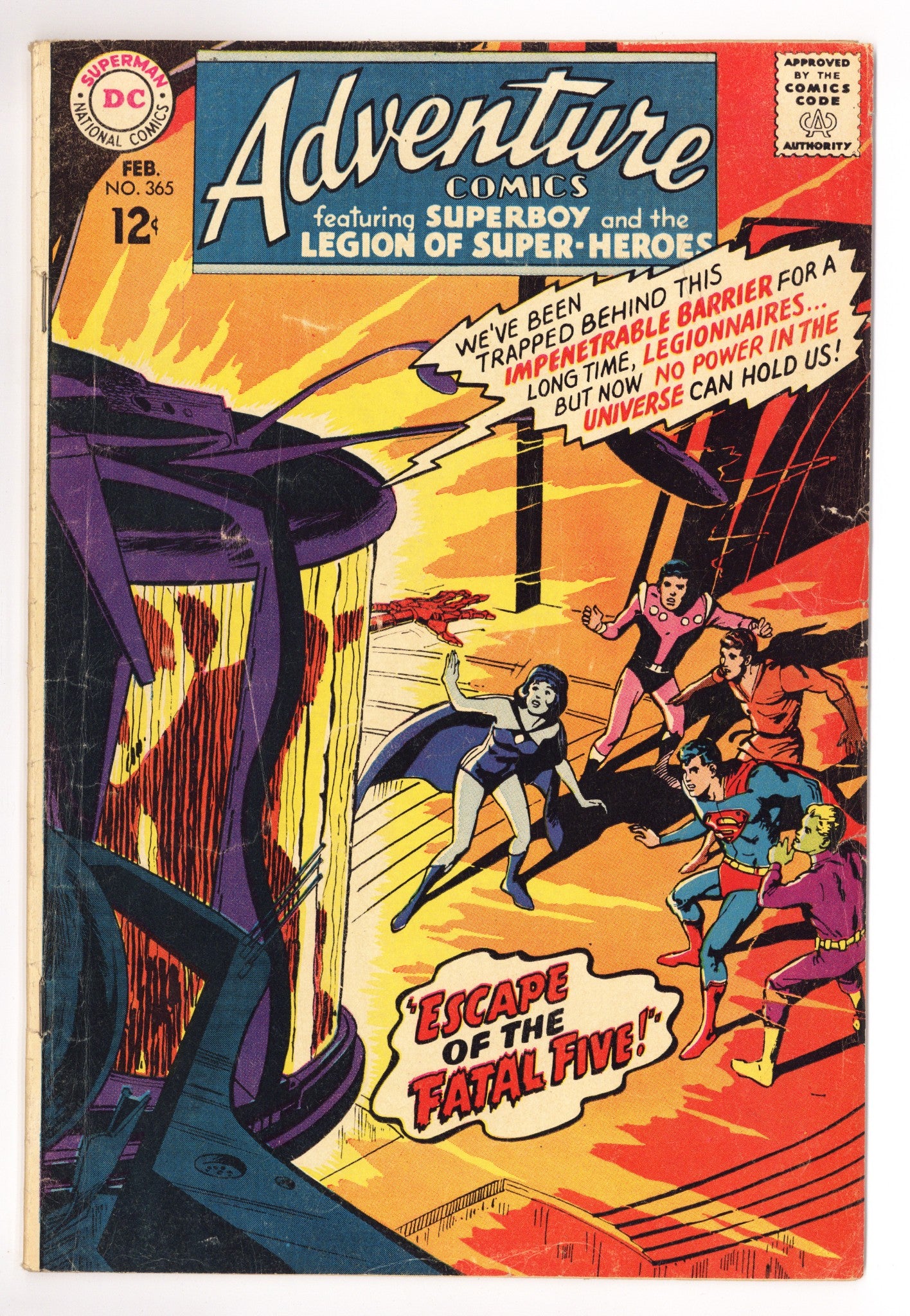 Adventure Comics Vol 1 365 VG- (3.5) (1968) 
