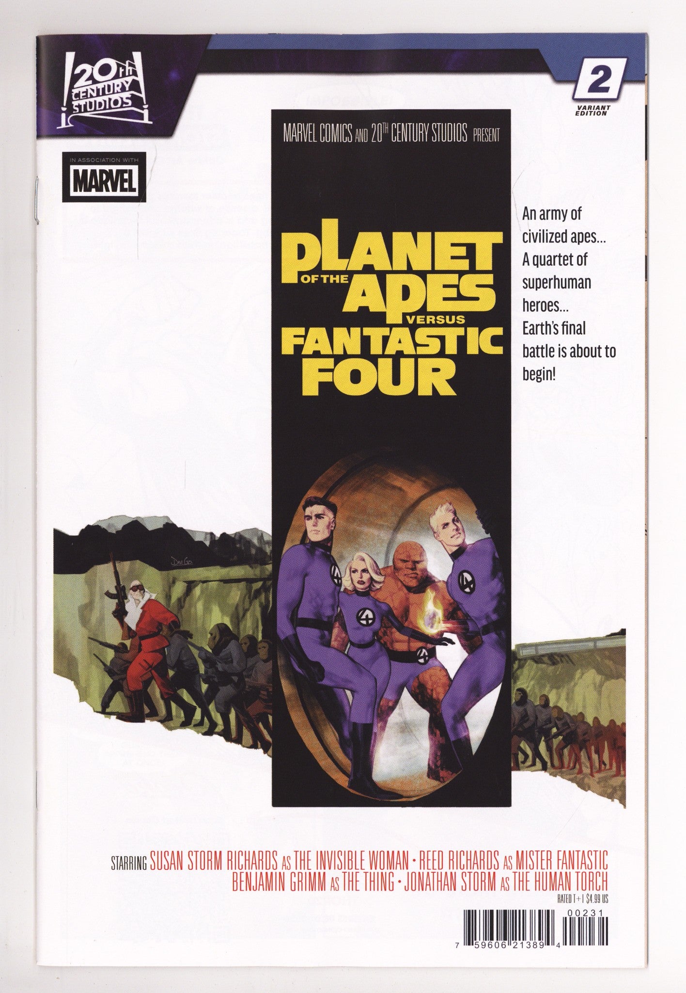 Planet Of The Apes Vs. Fantastic Four 2 Go Homage Variant (2026)