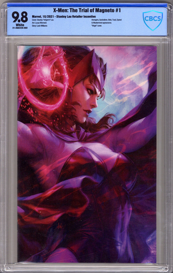 X-Men the Trial of Magneto 1 Artgerm Virgin Incentive Variant CBCS 9.8 (2021)