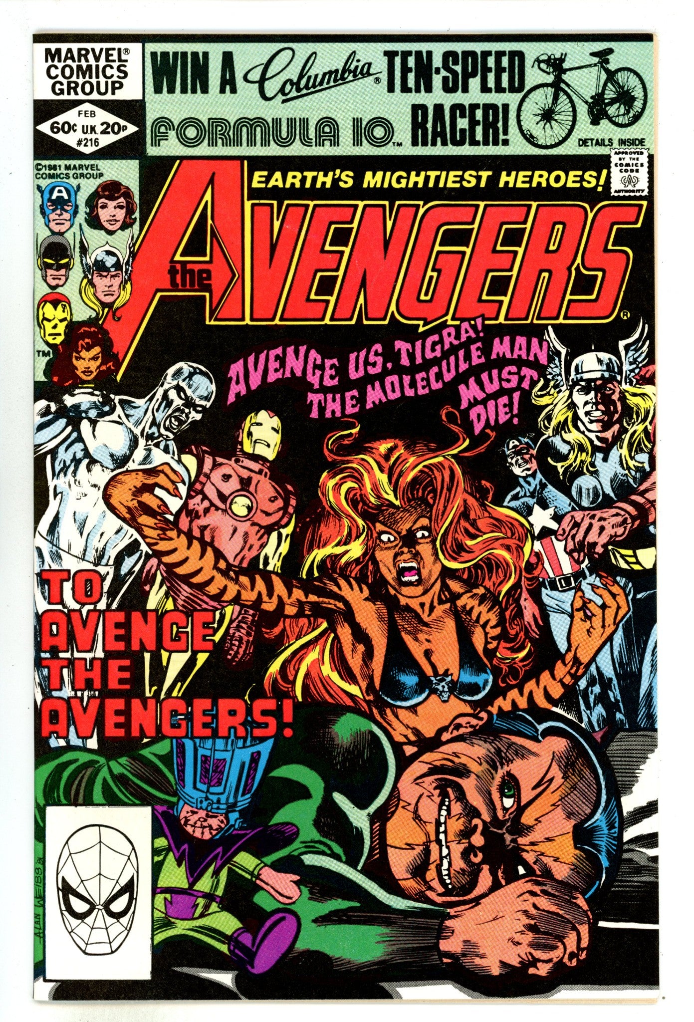 The Avengers Vol 1 216  NM- (9.2)   (1982)        