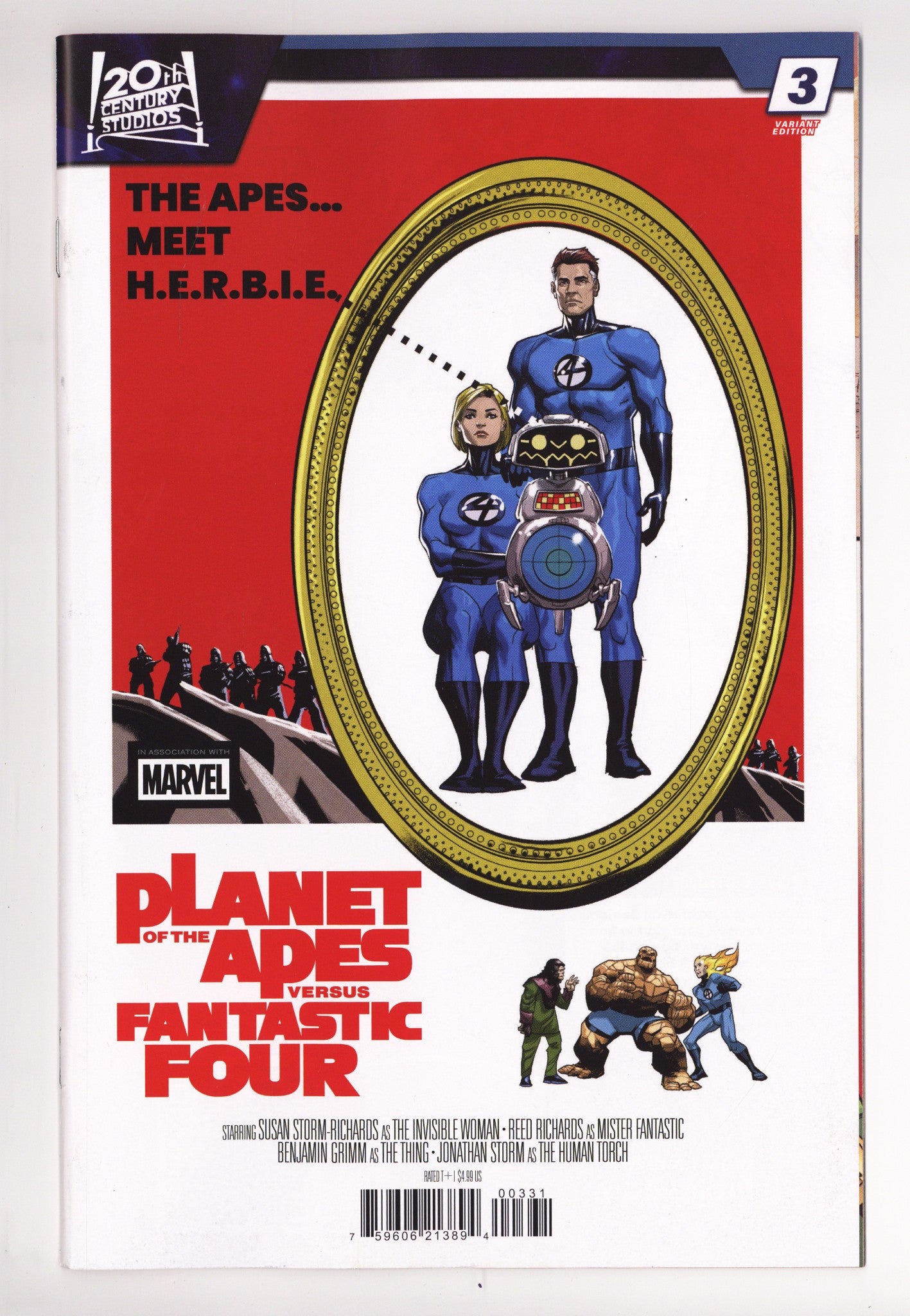Planet Of The Apes Vs. Fantastic Four  3 Woods  Homage Variant   (2026)