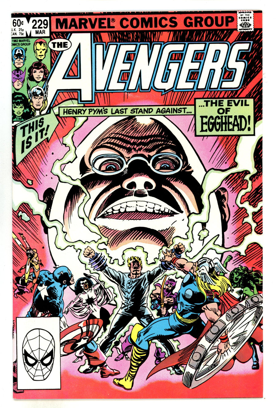 The Avengers Vol 1 229 High Grade (1983) 