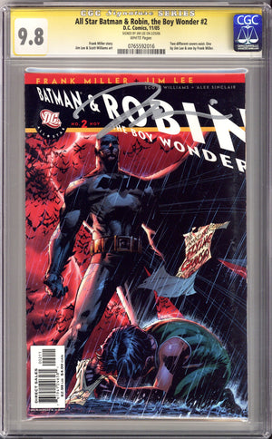 All Star Batman & Robin, the Boy Wonder 2 CGC 9.8 (NM/M) (2005) Signed x1 Cover Jim Lee