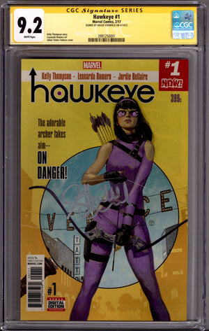 Hawkeye Vol 5 1 CGC 9.2 (NM-) (2017) Signed x1 Cover Hailee Steinfeld