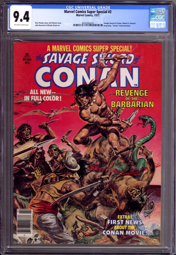 Marvel Comics Super Special 2 CGC 9.4 (NM) (1977)