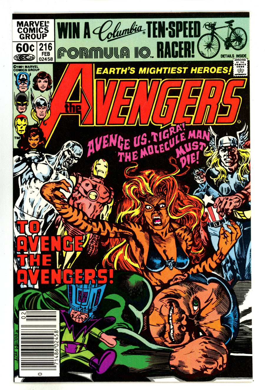 The Avengers Vol 1 216  Mid Grade   (1982)     Newsstand  
