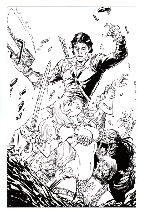 Red Sonja Vs The Army Of Darkness 4 Seeley B&W Virgin Incentive (2025)