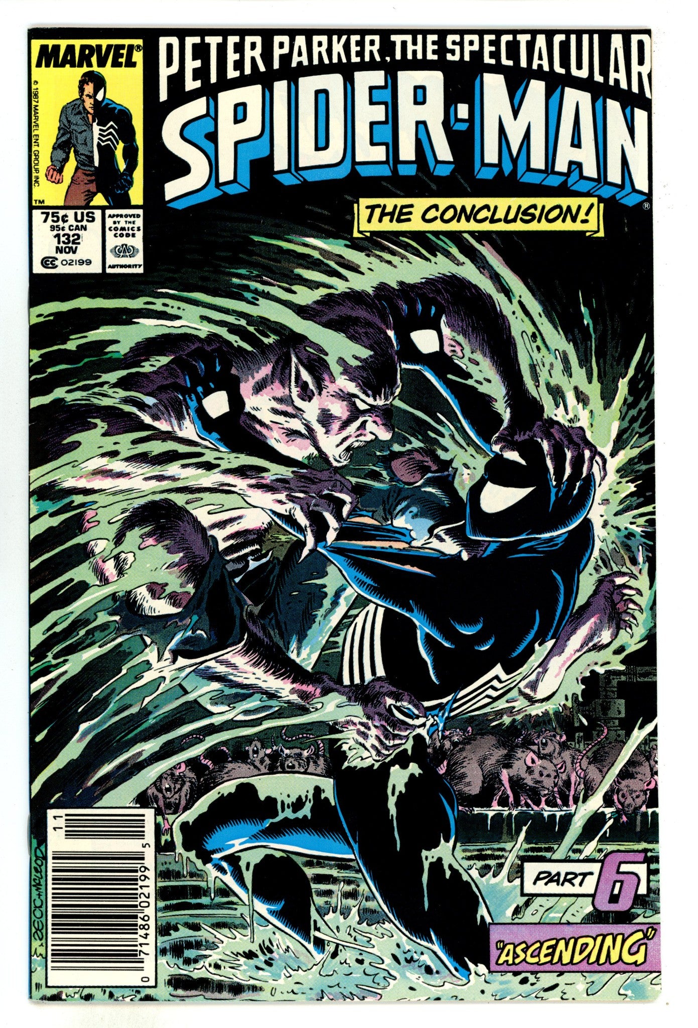 The Spectacular Spider-Man Vol 1 132 VF+ (8.5) (1987) Newsstand 