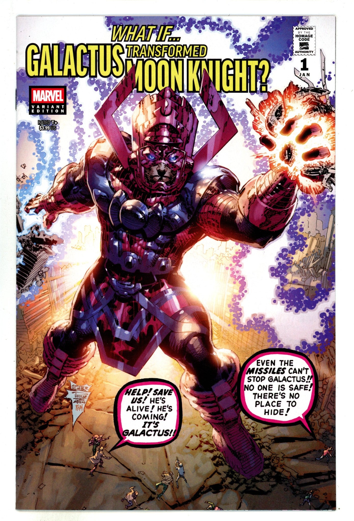What If...? Galactus: Galactus Transformed Moon Knight? 1 Tan Homage Variant (2025)