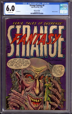 Strange Fantasy 9 CGC 6.0 (FN) Black Cat Variant (1953)