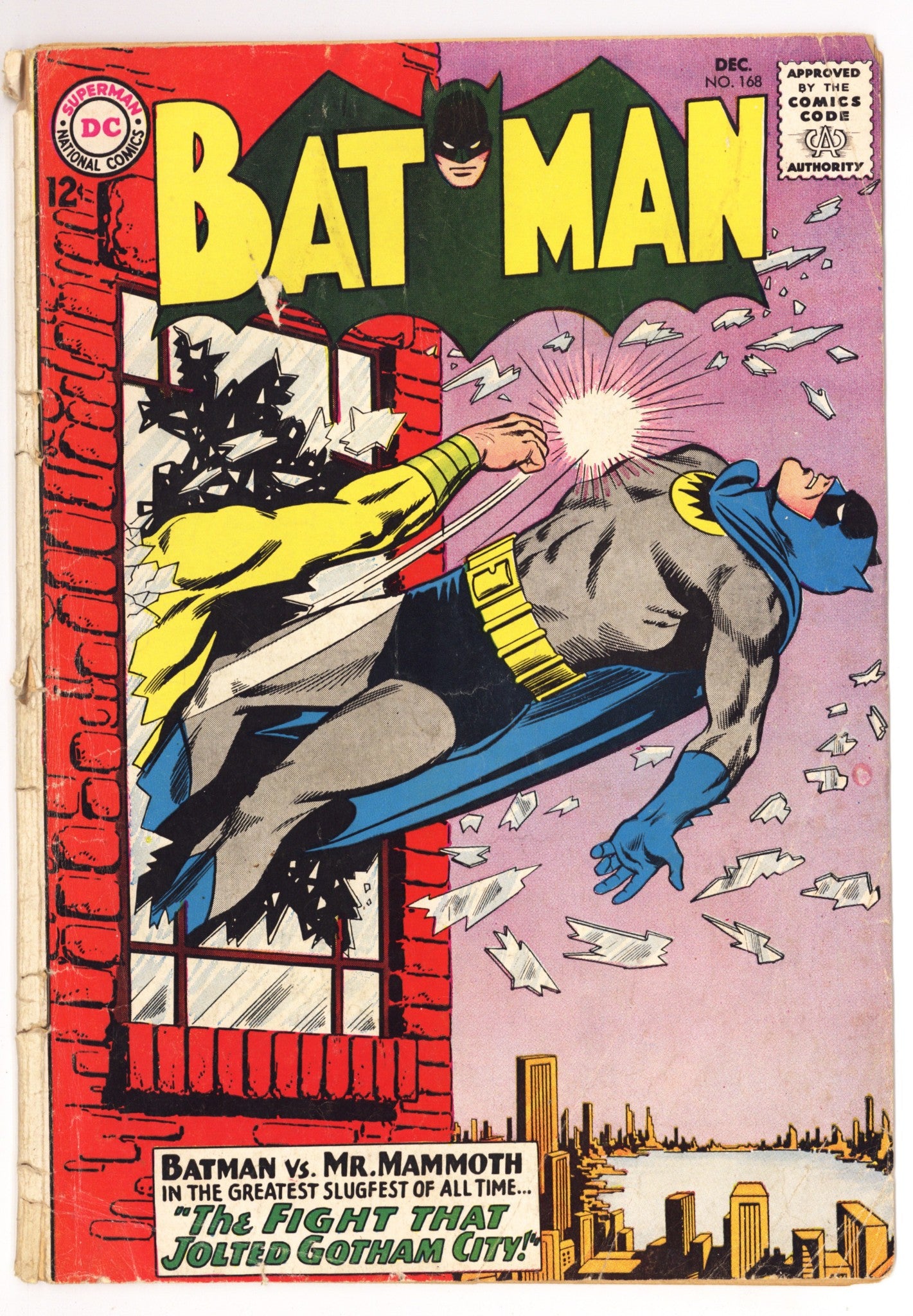 Batman Vol 1 168 GD+ (2.5) Coupon Clipped Back Cover (1964) 