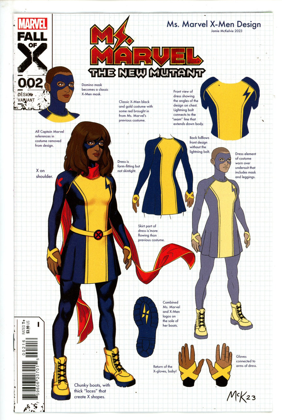 Ms Marvel New Mutant 2 Mckelvie Design Incentive Variant VF/NM (1900)