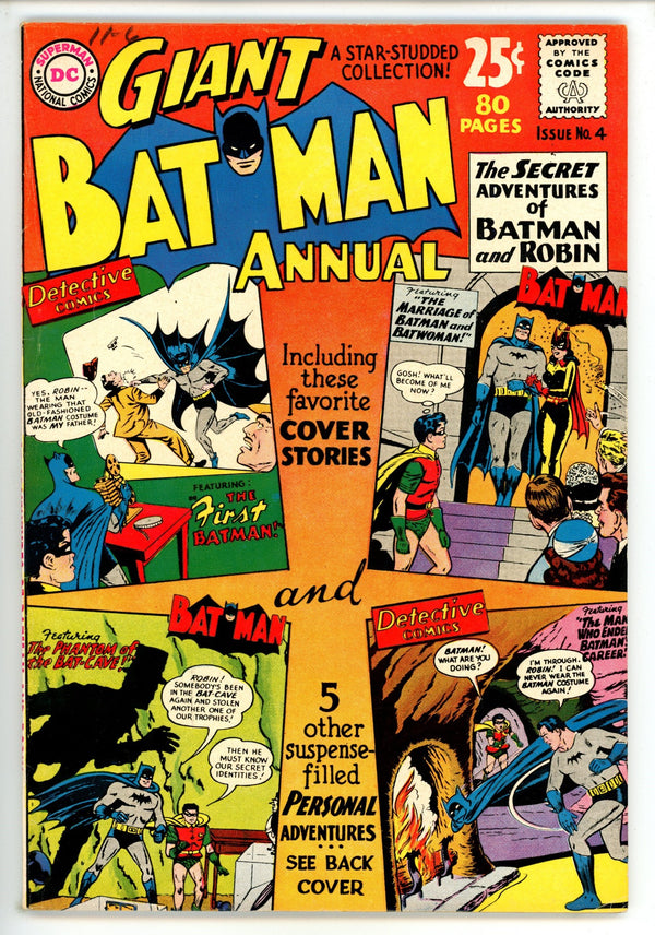 Batman Annual Vol 1 4 VF- (7.5) (1963)