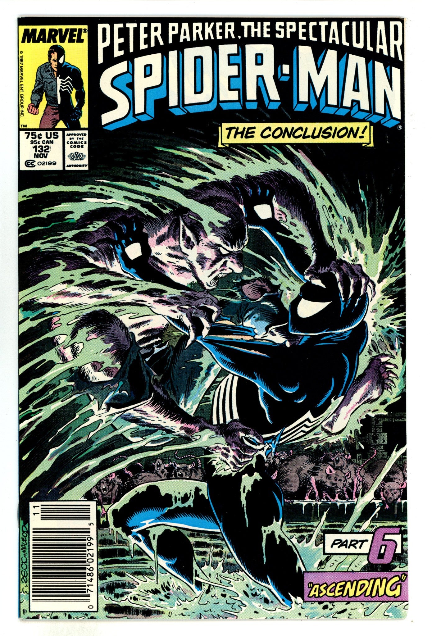 The Spectacular Spider-Man Vol 1 132 NM- (9.2) (1987) Newsstand 