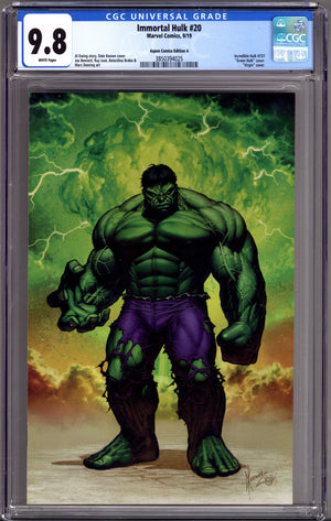 Immortal Hulk 20 CGC 9.8 (NM/M) (2019) Keown Green Hulk Virgin Exclusive Variant