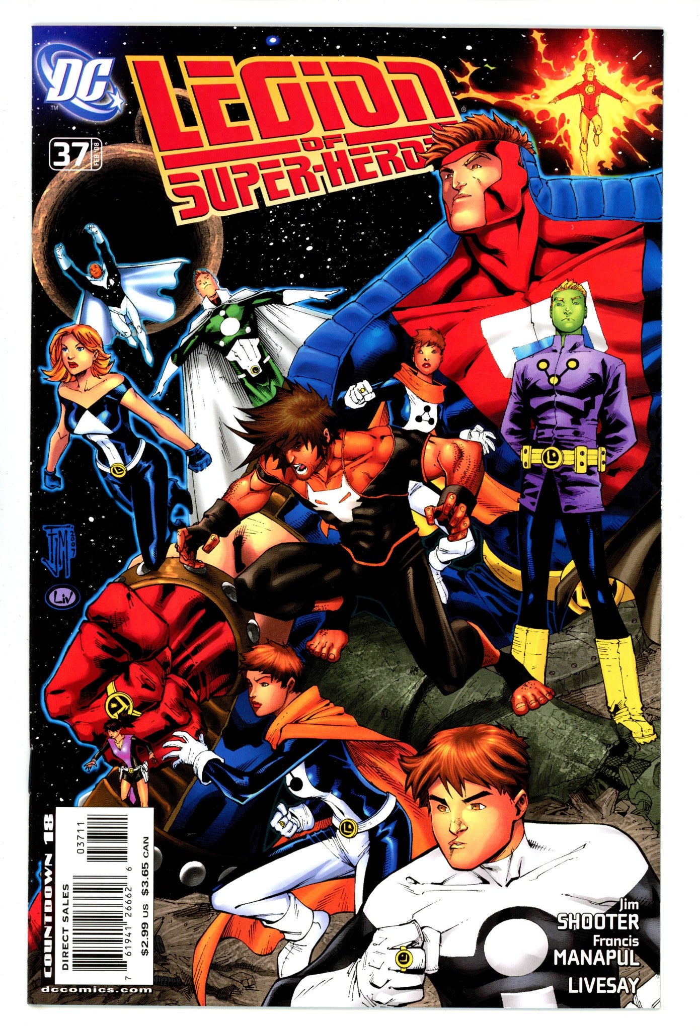 Supergirl and the Legion of Super-Heroes Vol 5 37 High Grade (2008) Left Variant 
