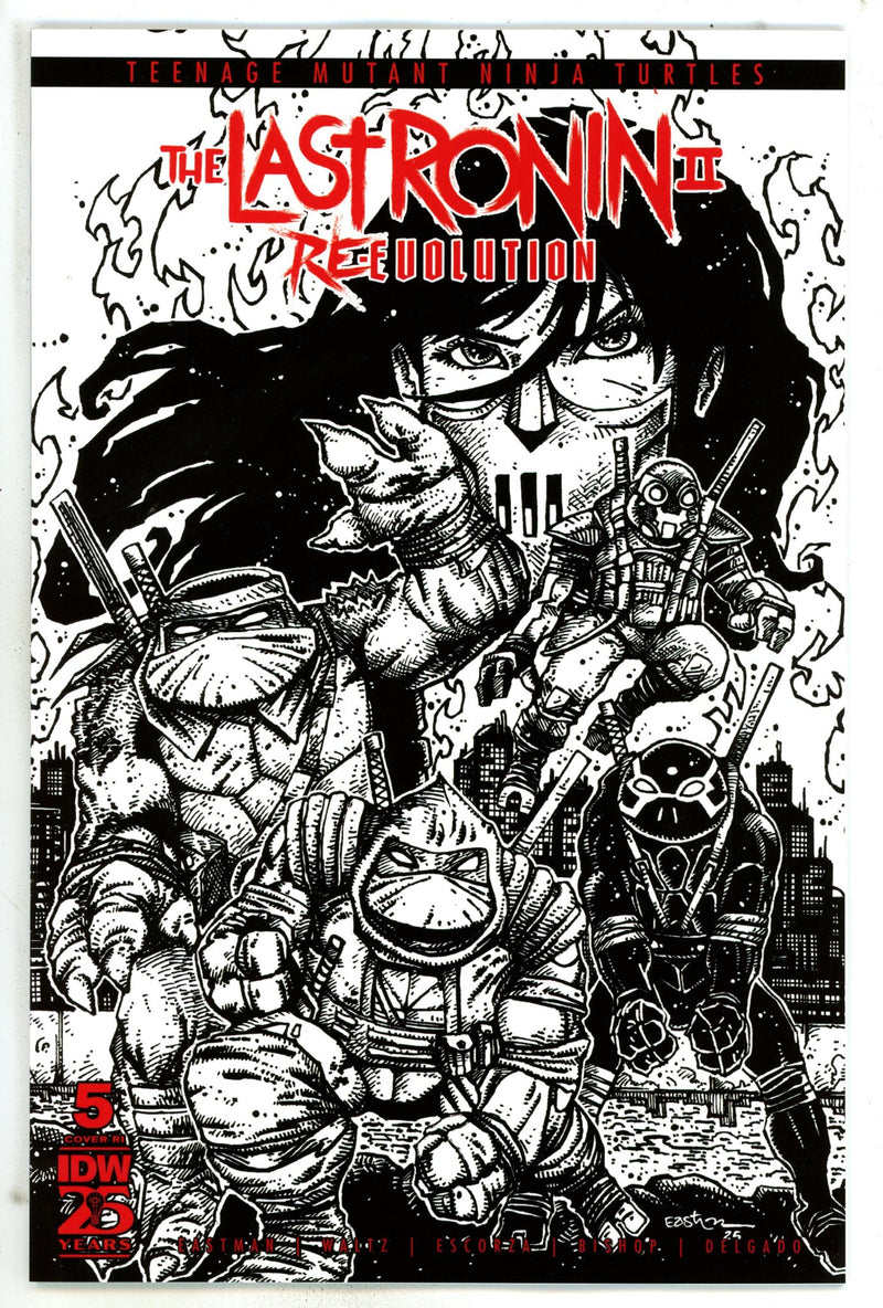 Teenage Mutant Ninja Turtles: The Last Ronin II - Re-Evolution 5 Eastman B&W Incentive Variant NM (2025)