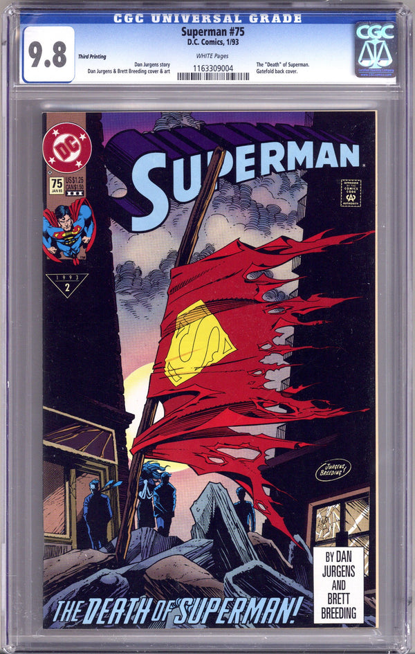 Superman Vol 2 75 CGC 9.8 (NM/M) (1993) 3rd Print