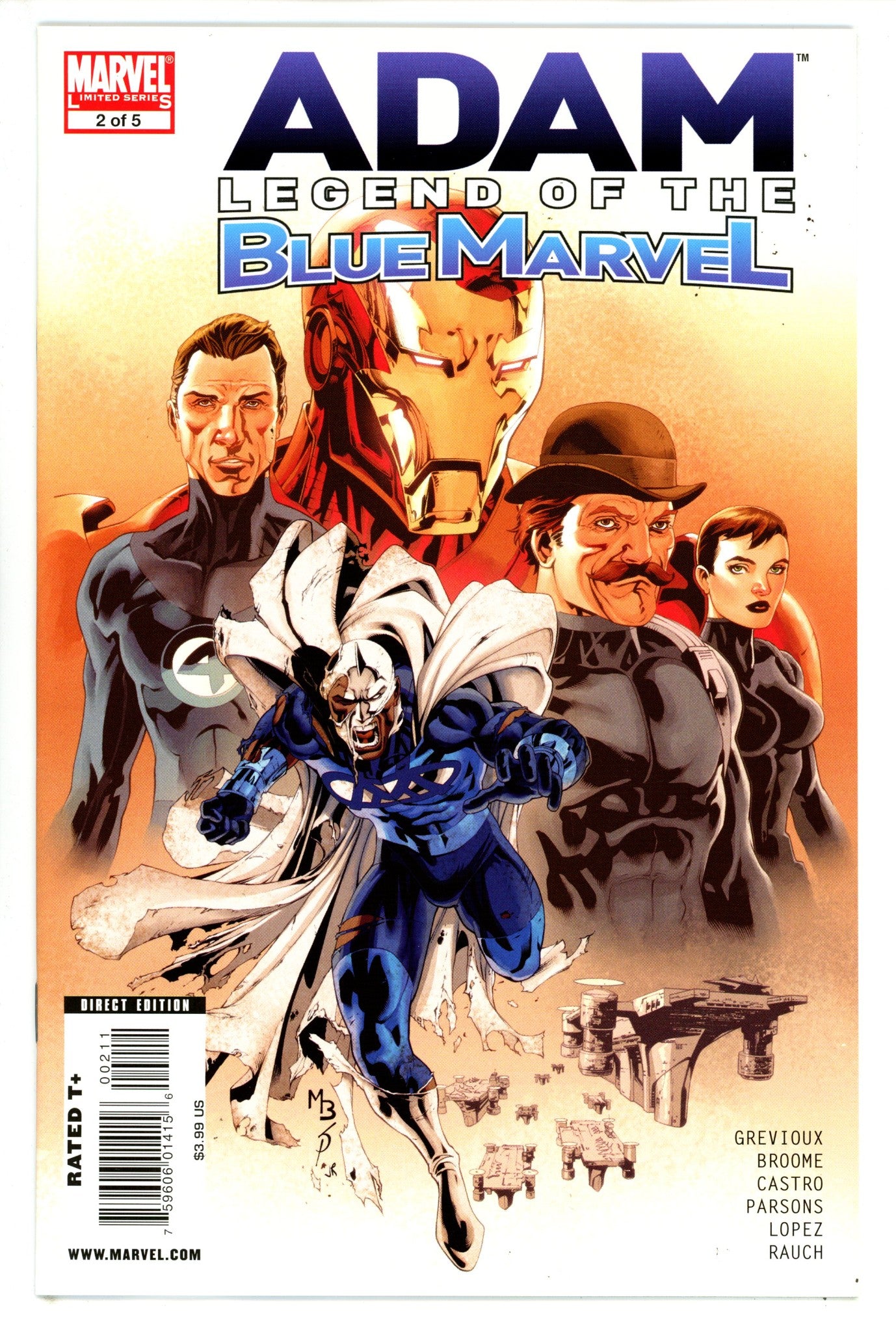 Adam: Legend of the Blue Marvel 2 NM- (9.2) (2009)