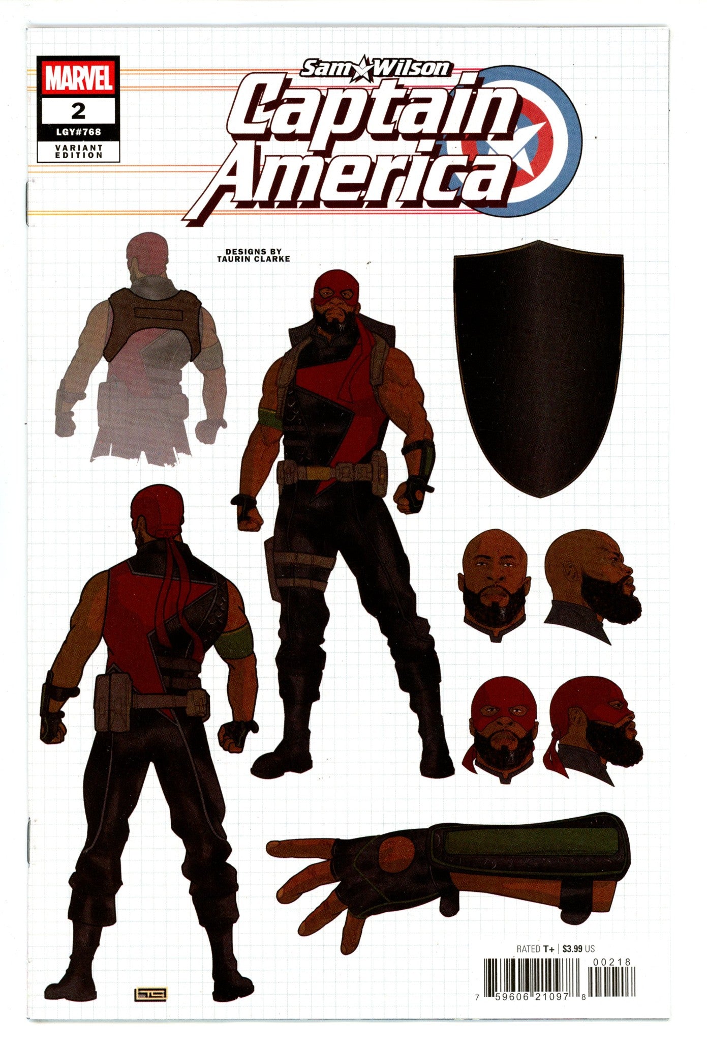 Sam Wilson Captain America 2 Clarke Design Incentive Variant VF/NM (2025)