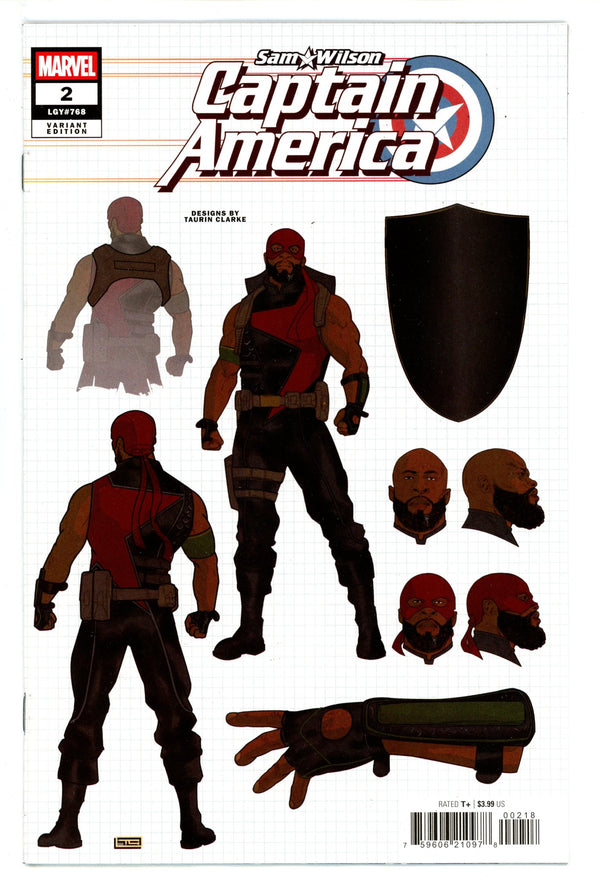 Sam Wilson Captain America 2 Clarke Design Incentive Variant VF/NM (2025)