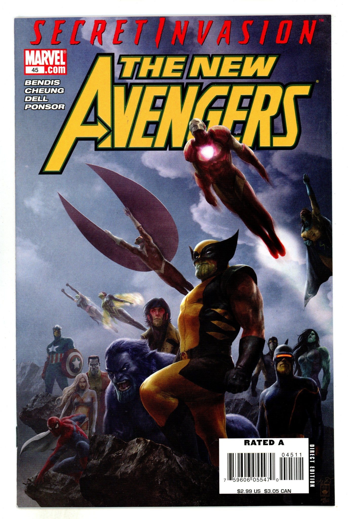 New Avengers Vol 1 45  High Grade  (2008)  
