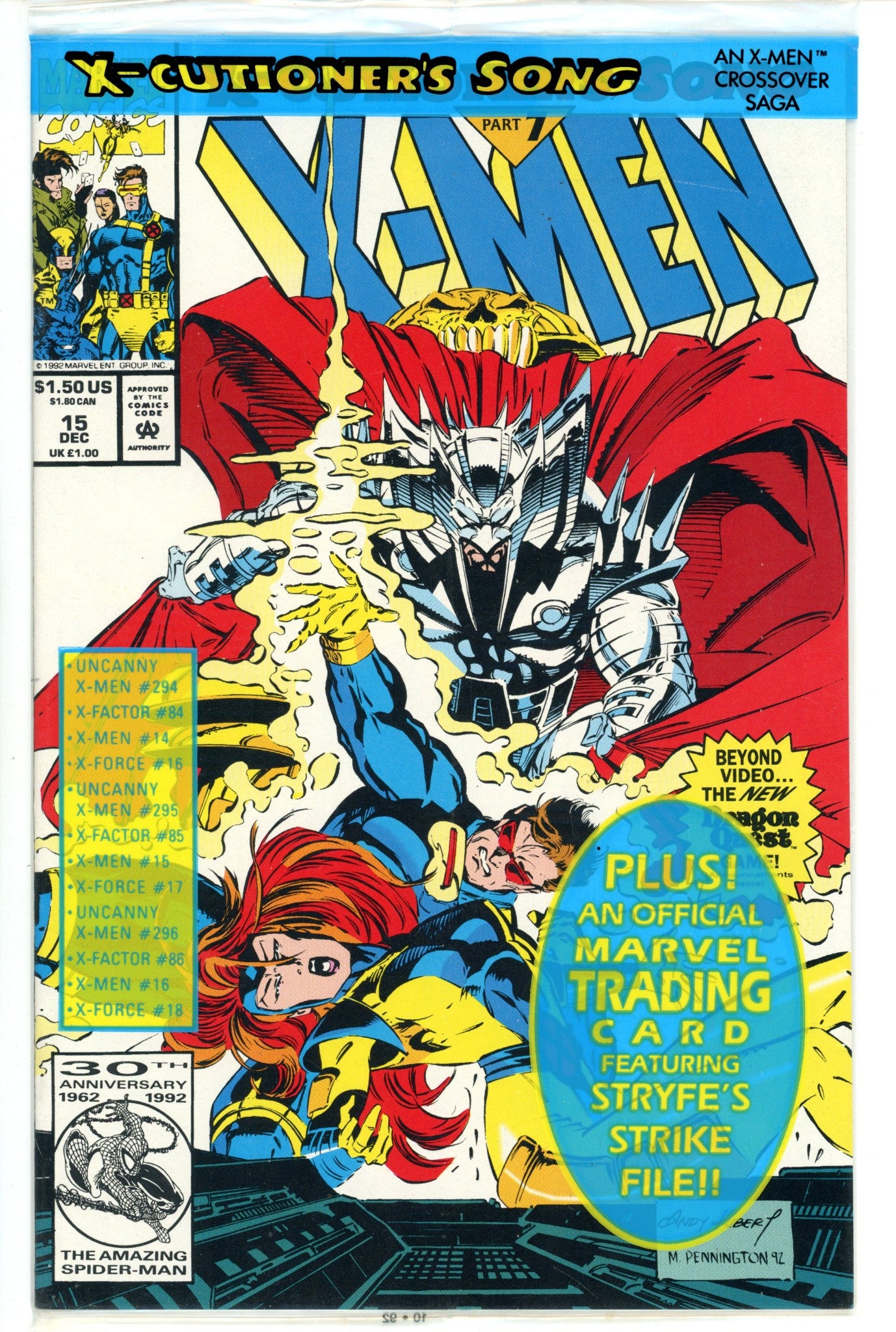 X-Men Vol 1 15 Sealed (1992)