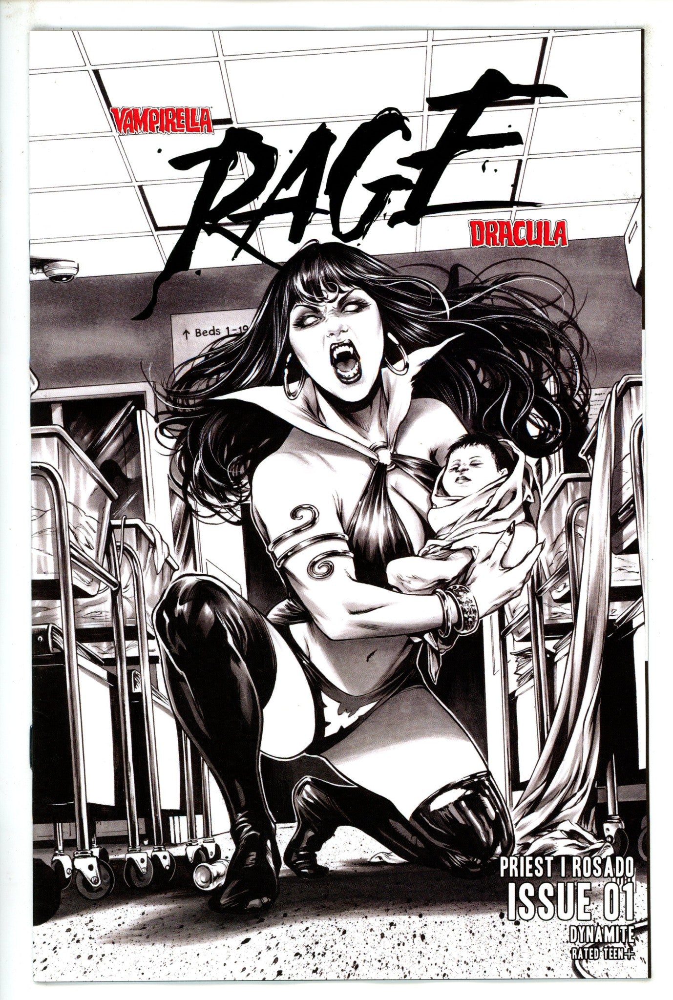 Vampirella Dracula Rage 1 Krome B&W Incentive Variant (2023)
