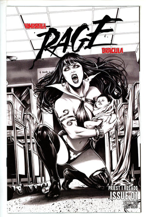 Vampirella Dracula Rage 1 Krome B&W Incentive Variant (2023)