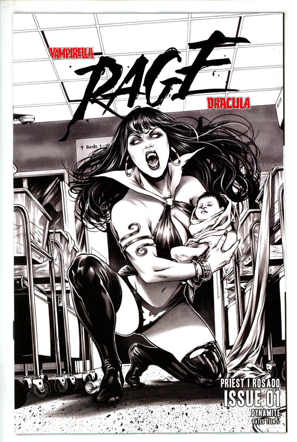 Vampirella Dracula Rage 1 Krome B&W Incentive Variant (2023)