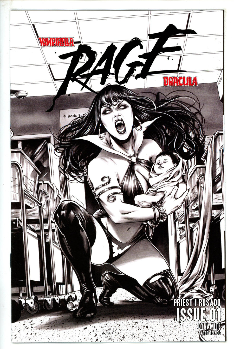 Vampirella Dracula Rage 1 Krome B&W Incentive Variant (2023)