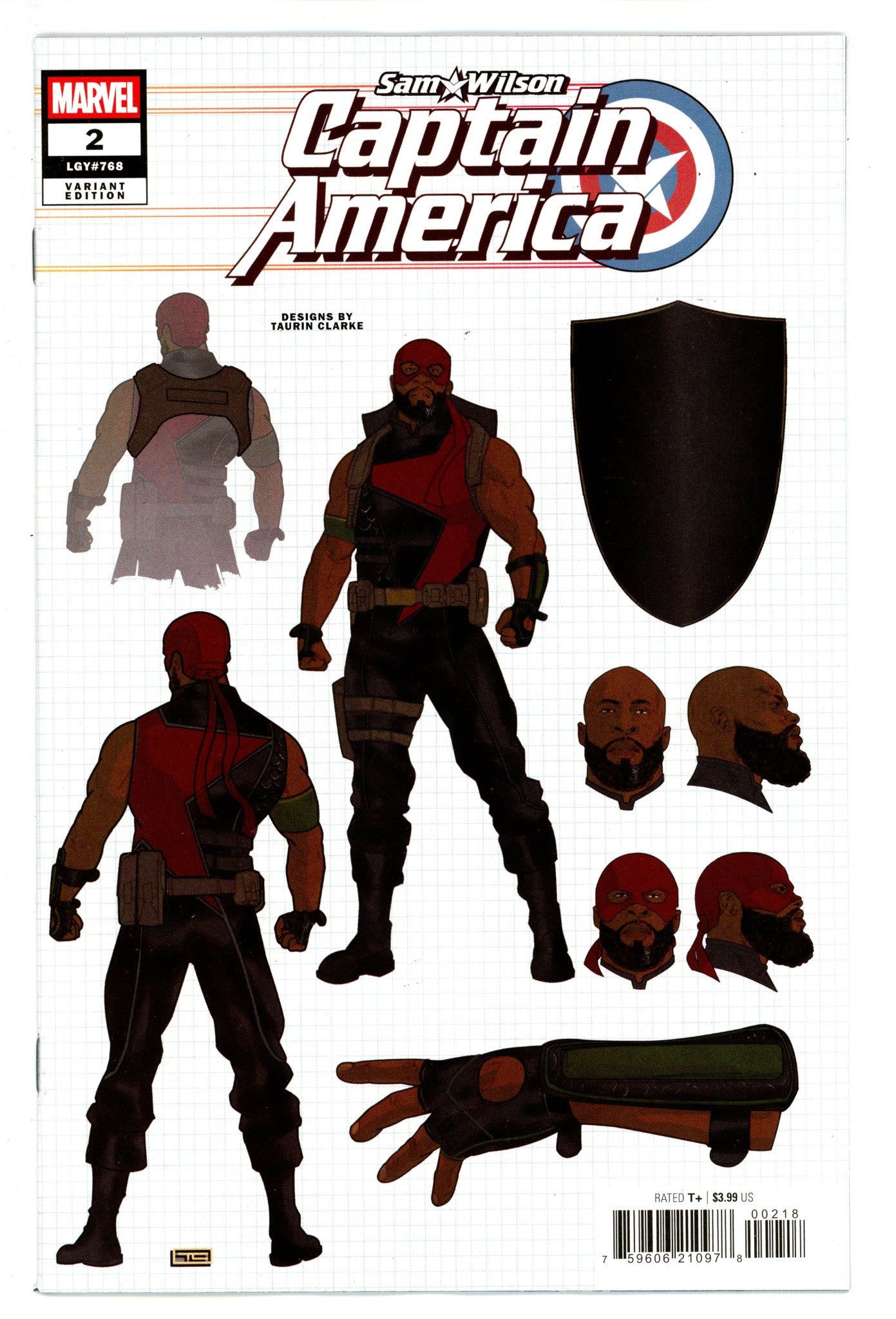 Sam Wilson Captain America 2 Clarke Design Incentive Variant NM- (2025)