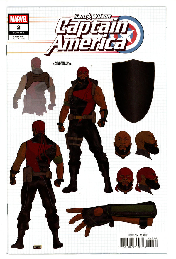 Sam Wilson Captain America 2 Clarke Design Incentive Variant NM- (2025)