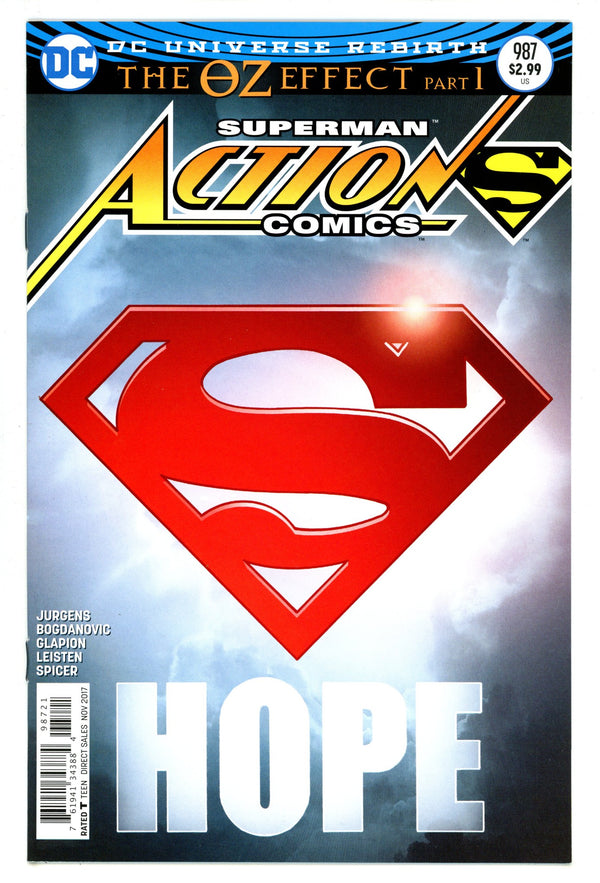 Action Comics Vol 3 987 High Grade (2017) Non-Lenticular Variant