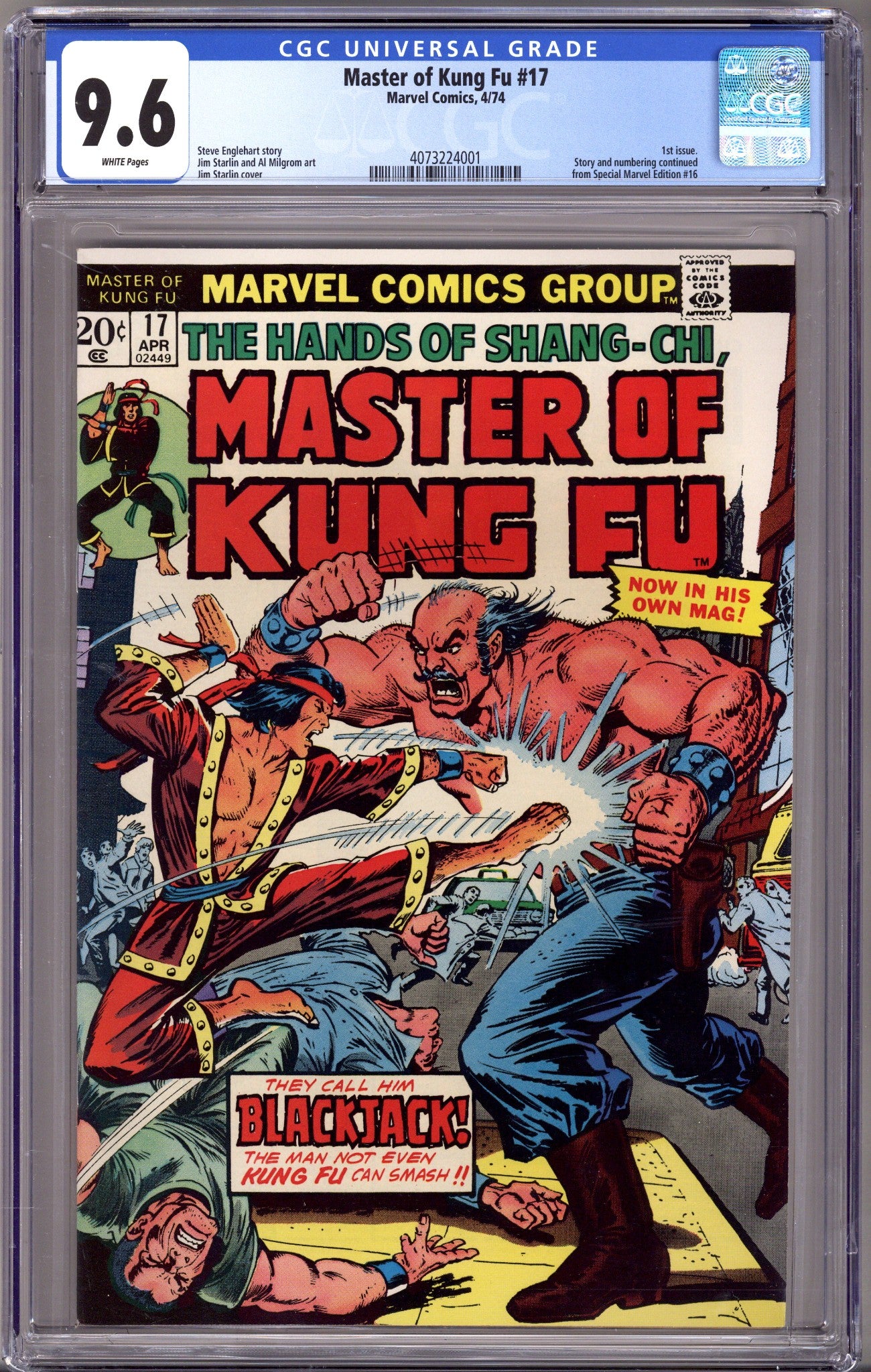 Master of Kung Fu Vol 1 17 CGC 9.6 (NM+) (1974) 
